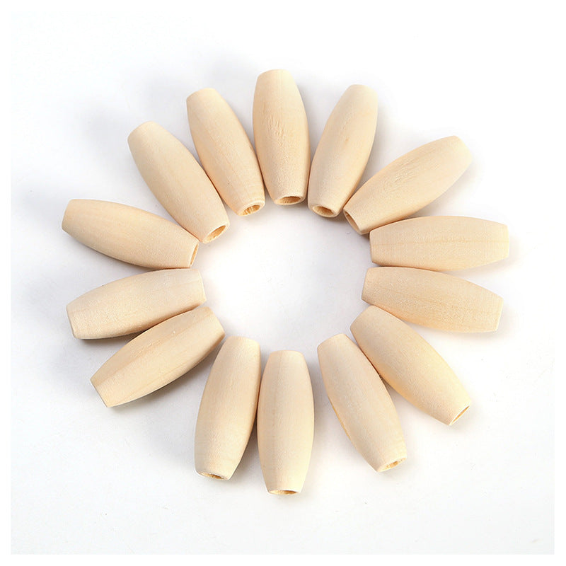 Ornament Accessories Oval Wooden Bead Beaded Pendant Necklace Ornament Children's Toys