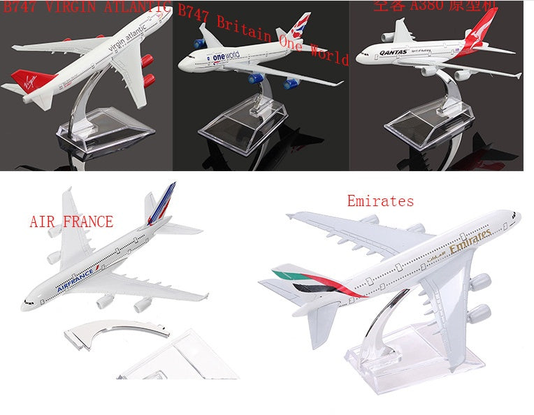 Modèle d'avion de l'aviation civile en alliage, modèle Airbus International, Simulation de modèle d'avion de bureau, décoration