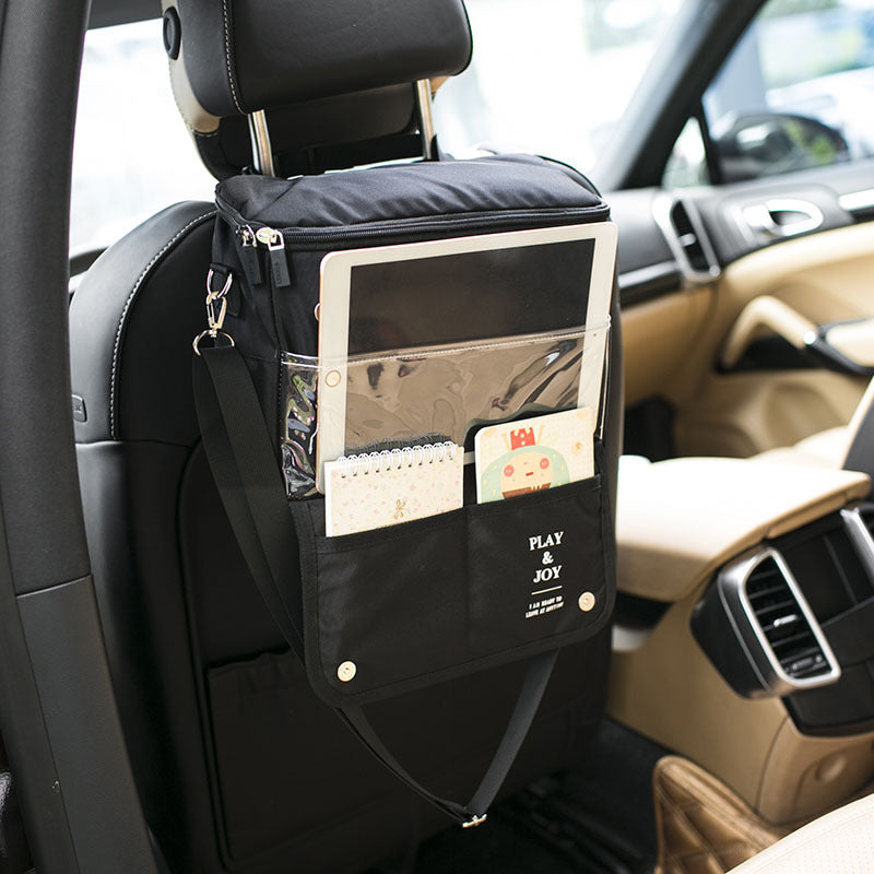 Bolsa trasera multifuncional para silla con caja de almacenamiento para automóvil