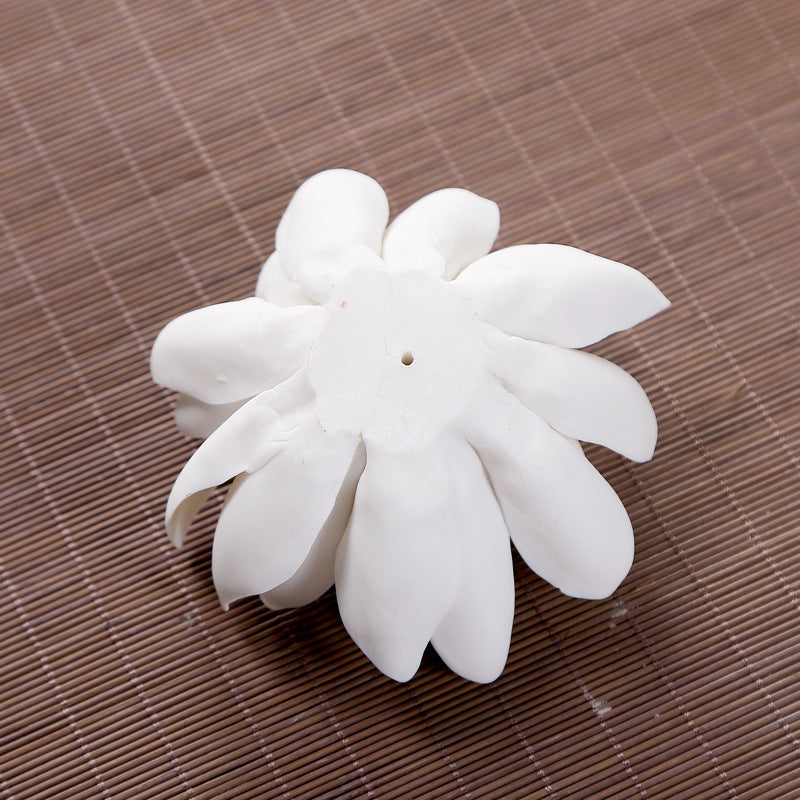 Brûleur d'encens en porcelaine blanche brûleur d'encens lotus