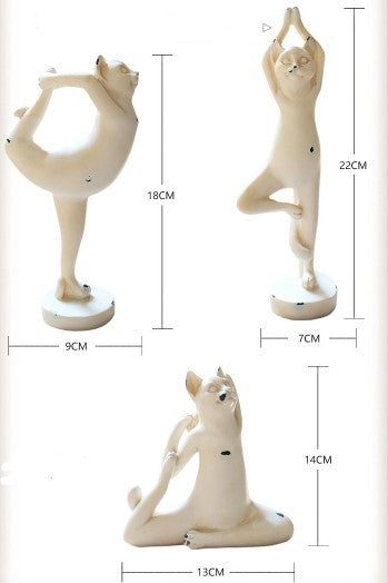 Estatuas de yoga para gatos