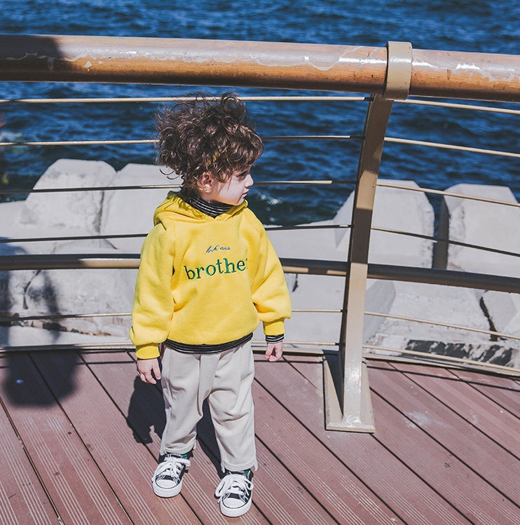 Niños más suéter de terciopelo 1-3 años marea 2 ropa gruesa de otoño para bebés camisa para niños masculinos bebé masculino con capucha niños otoño e invierno 