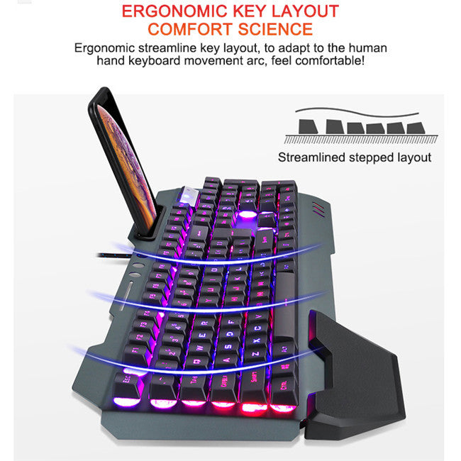 Teclado mecánico con cable para juegos