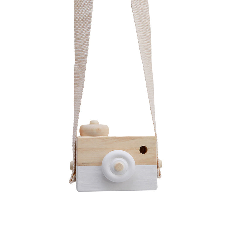 Appareil photo en bois mignon, jouets pour bébé et enfant, accessoire de photographie suspendu, décoration, activité éducative de plein air, cadeau heureux pour la journée des enfants