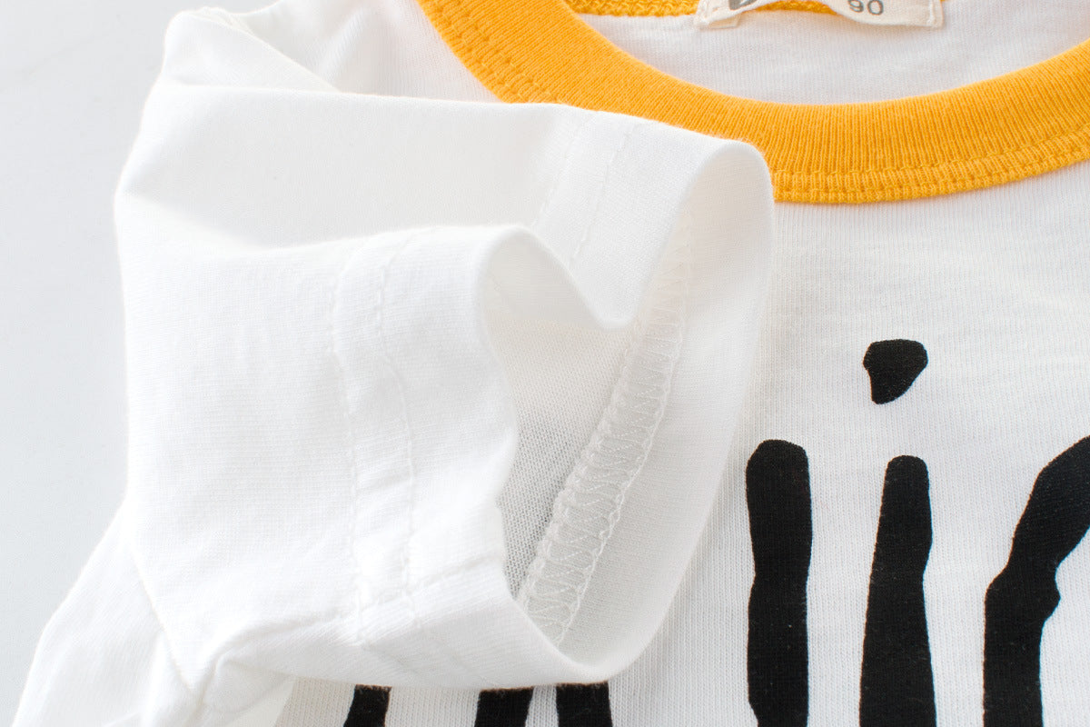 Vêtements d'été pour enfants, t-shirt à manches courtes pour garçons, chemise à bascule pour bébés, demi-manches, nouvelle collection