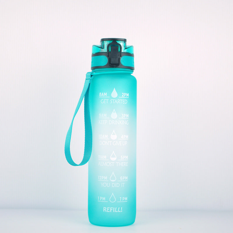 Frasco transparente, botella de agua de 1000ml, botella Kawaii embotellada, infusor sin Bpa, botella de agua transparente para deportes de leche de plástico, taza Kawaii