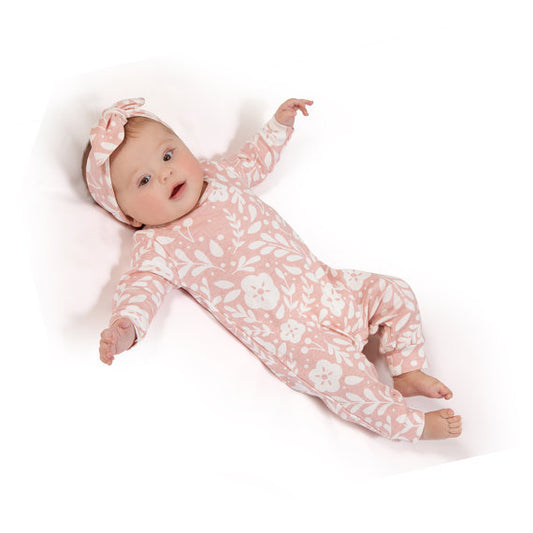 Barboteuse à manches longues pour bébé fille, 2 pièces, Style automne, une pièce, bandeau, vêtements de noël, combinaison, tenues 
