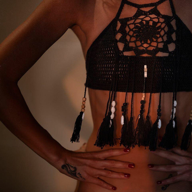 Bañador bohemio con borlas