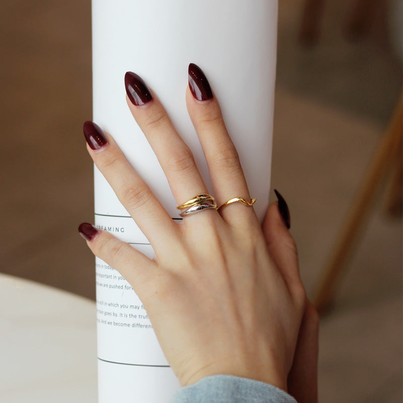 Simple Wave Ring For Women