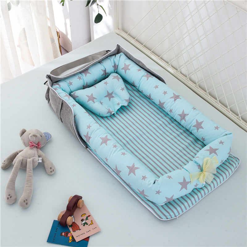 Lit de bébé portable en coton nouveau-né pliable