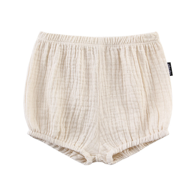 Short en crêpe de coton pour bébé, pantalon léger respirant d'été, bouffant pour bébé