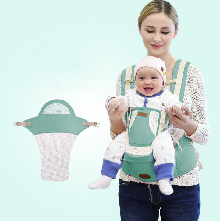 Tabouret de taille multifonctionnel respirant quatre saisons pour bébé, trois en un, écharpe inclinée