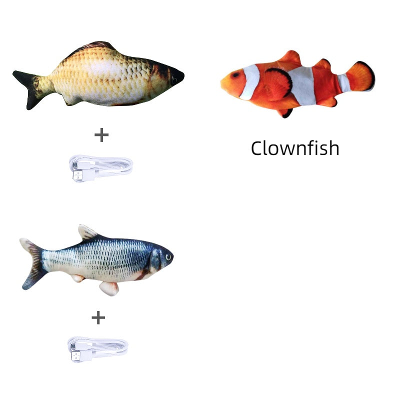 Version sans pince à chat - Jouet de poisson électrique de simulation de poisson sauteur électrique