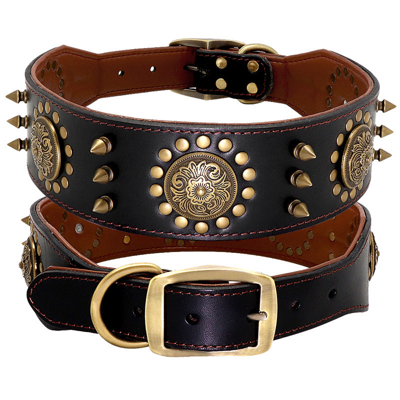 Collier pour chien clouté Collier pour chien anti-morsure pour grand chien 