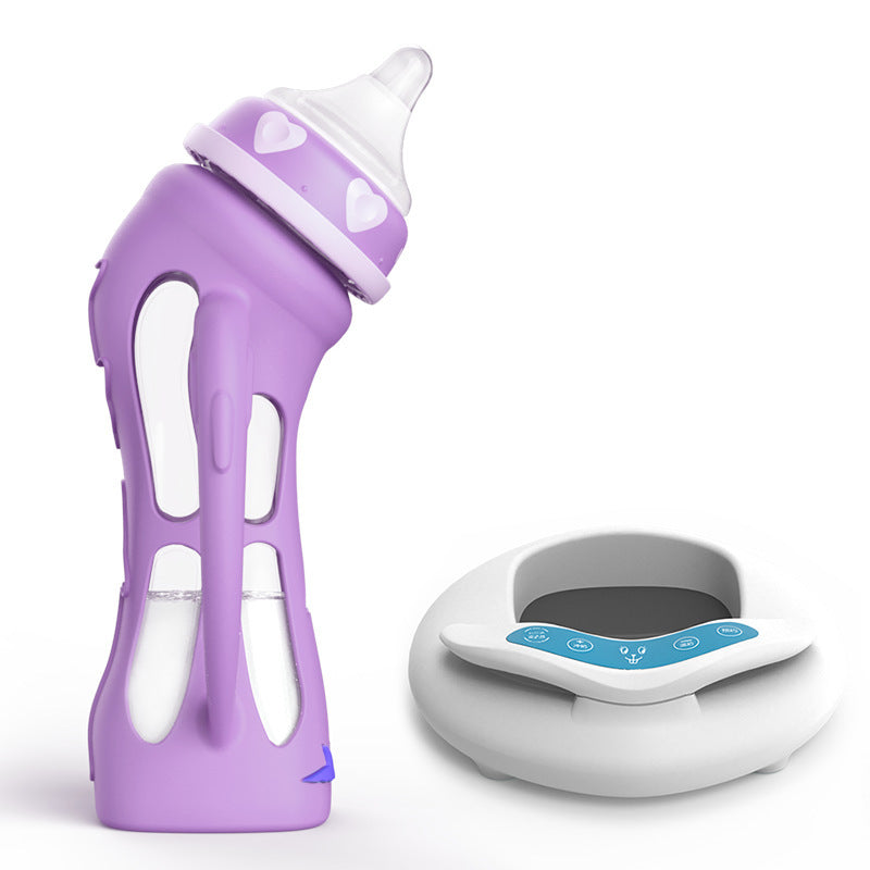 Biberón de cristal, pajita, resistente a caídas, botellas de agua para bebé, biberón de leche para niño, biberón recién nacido