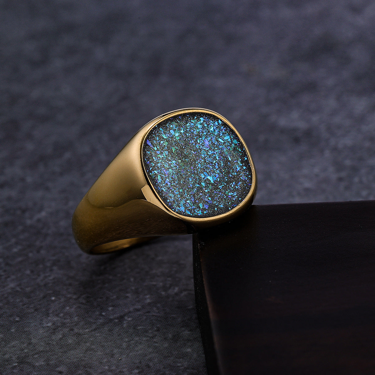 Bague époxy de couleur magique classique de Style Ins Simple européen et américain, ne se décolore pas