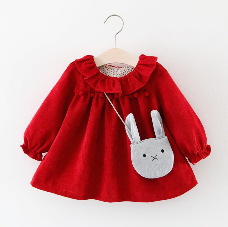 Robe de princesse à manches longues pour filles, chemise à bascule pour bébé, nouvelle collection printemps et automne, pour envoyer des sacs 