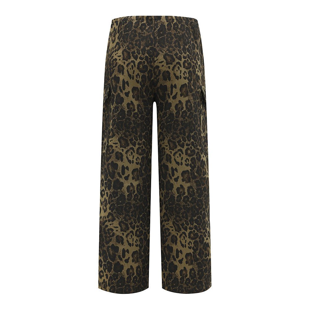 Leopard Print Casual Trousers For Men And Women