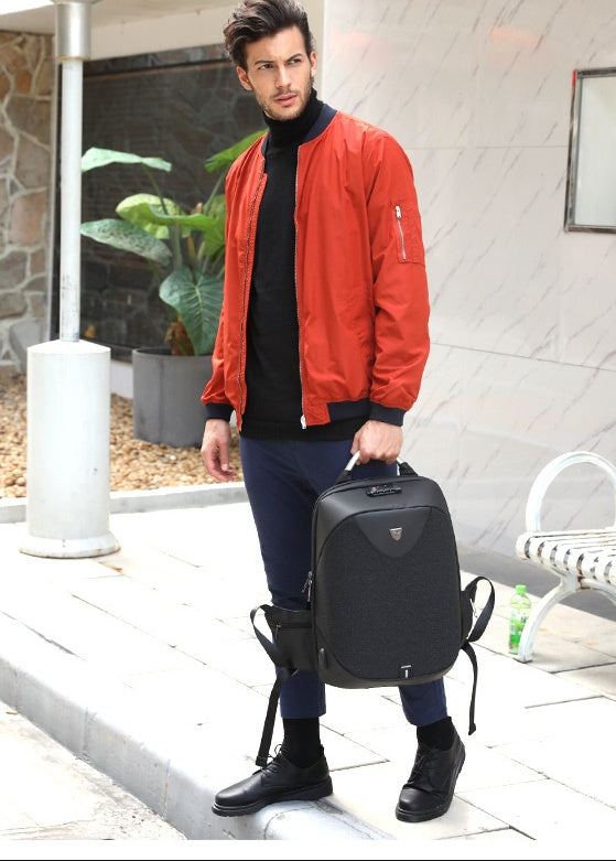 Sac à double bandoulière transfrontalier pour hommes, multifonction, antivol, paquet d'ordinateur de 15.6 pouces, sac britannique de loisirs et d'affaires