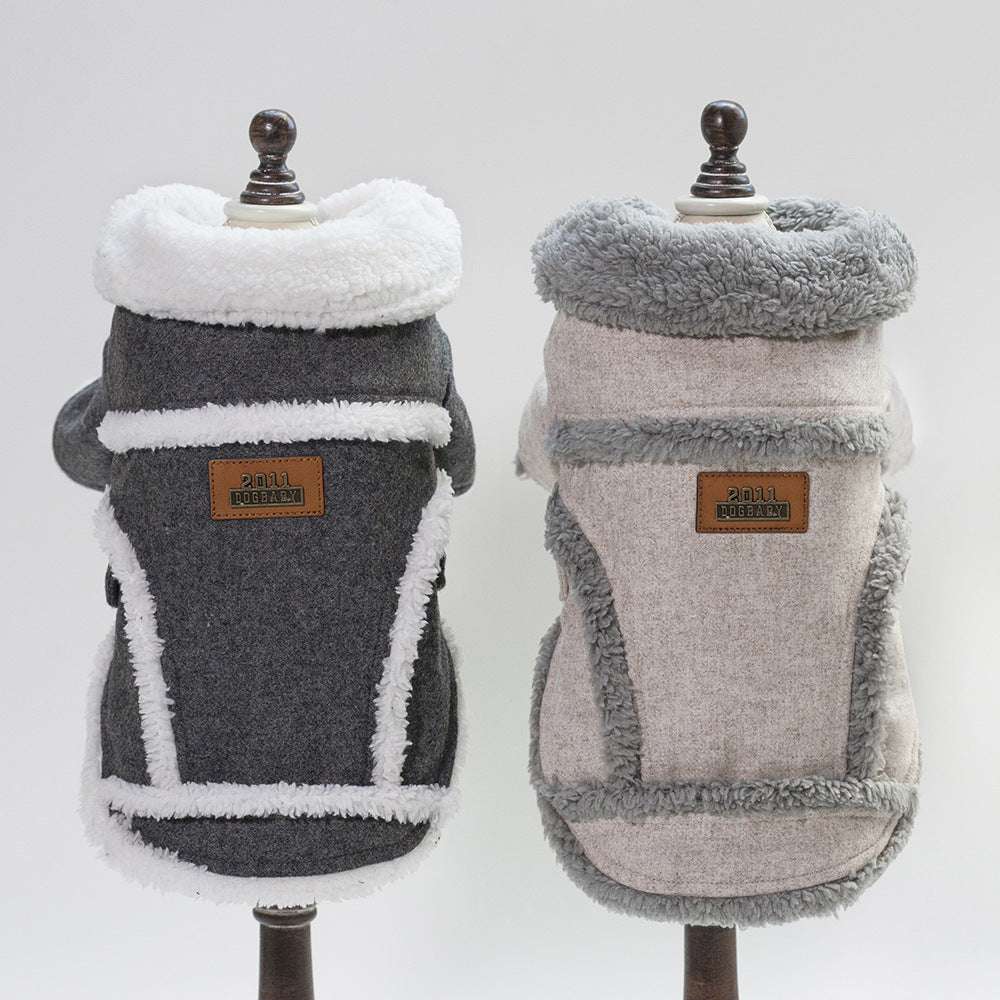 Vêtements d'hiver pour chien, veste pour bouledogue français, manteau épais et chaud pour chien