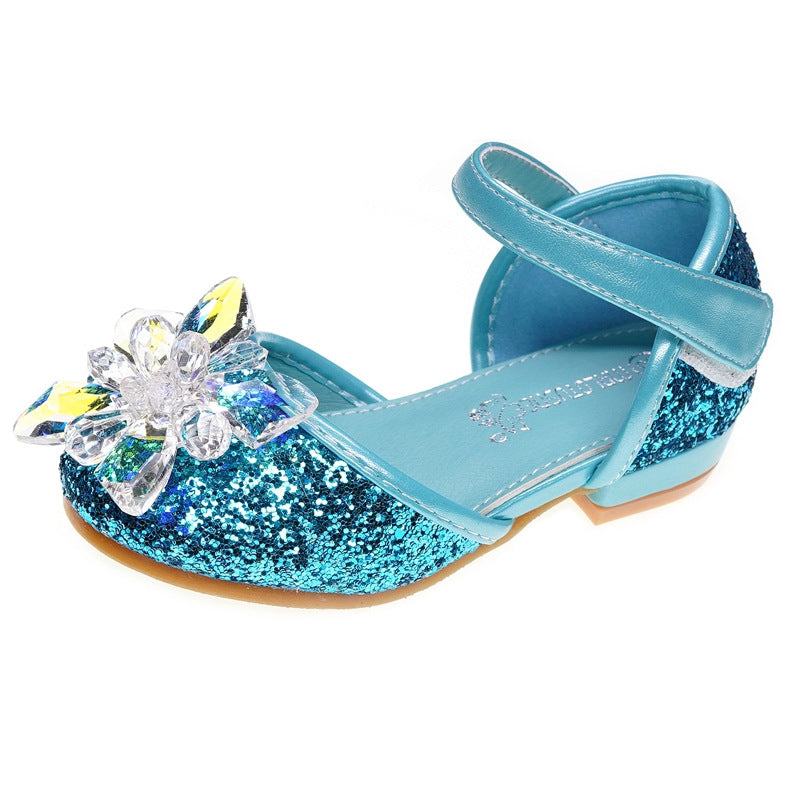 Chaussures en cristal pour filles, chaussures simples en strass