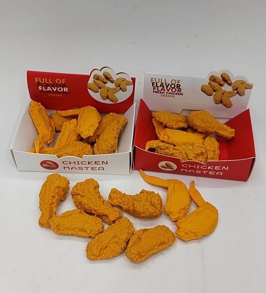 Gomme à baguettes en forme d'aile de poulet, Simulation créative, fournitures scolaires pour étudiants
