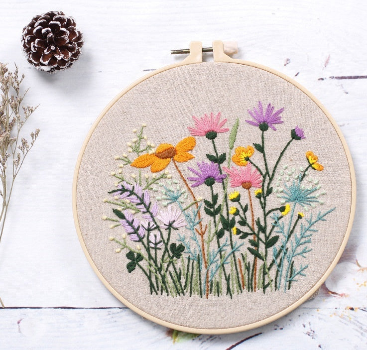 Ensemble de matériel de broderie fait à la main, ensemble de matériel de bricolage, auto-broderie, Style européen