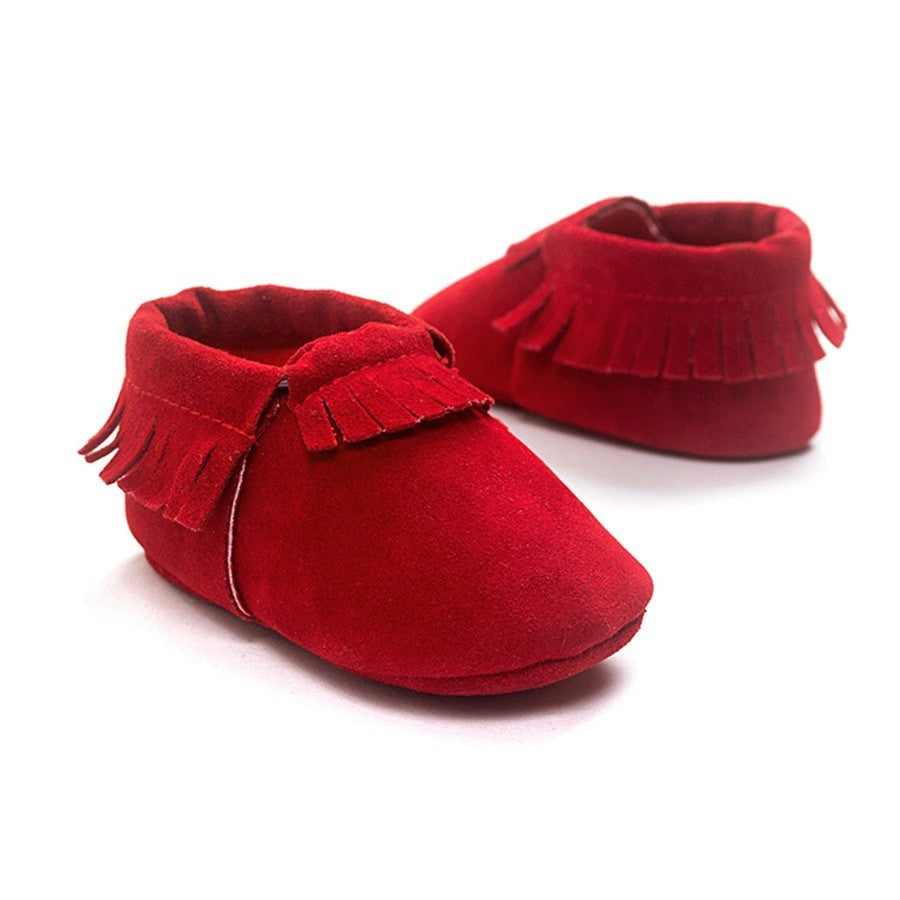 Chaussures de bébé nouveau-né en cuir suédé PU