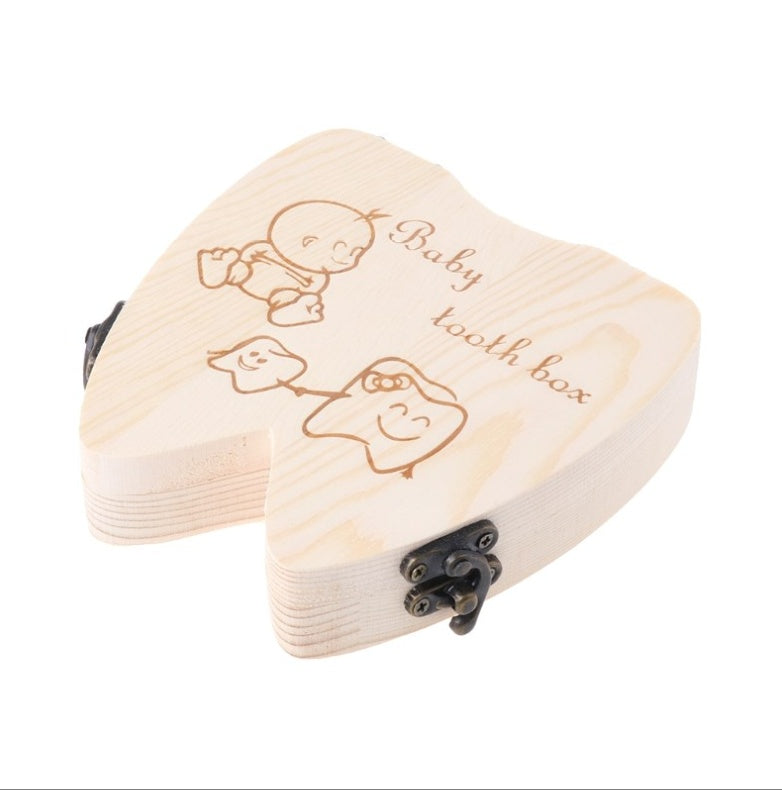 Organisateur de boîte à dents en bois pour bébé, rangement des dents de lait