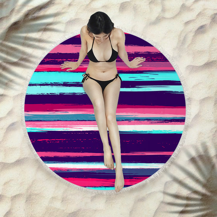 Serviette de plage à franges serviette de bain ronde serviette de plage