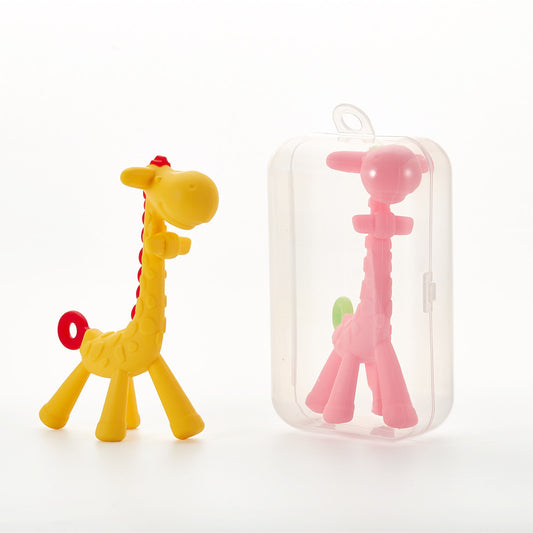 Jouet girafe pour bébé, anneau de dentition, bâton molaire