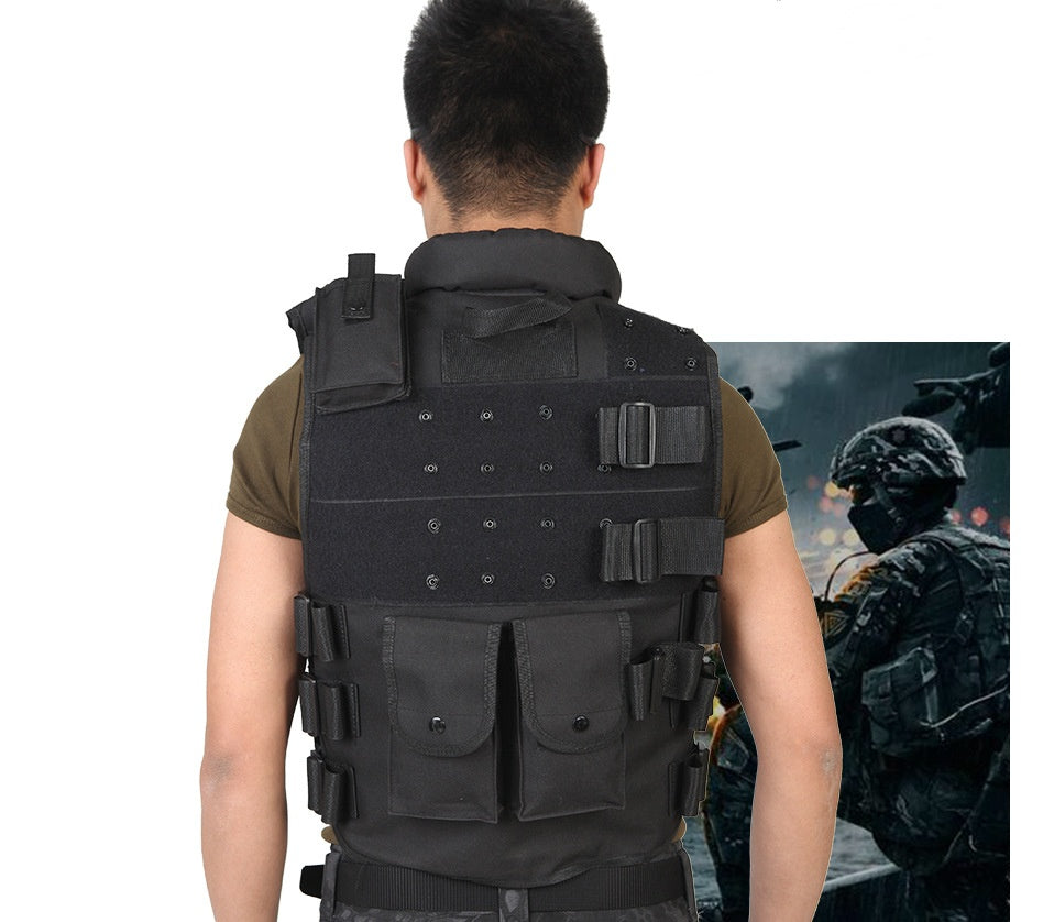 Gilet tactique noir pour hommes, gilet de chasse militaire
