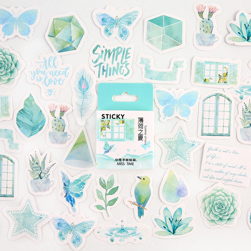 Pegatinas de patrón pequeño de material decorativo para diario infantil de dibujos animados creativos