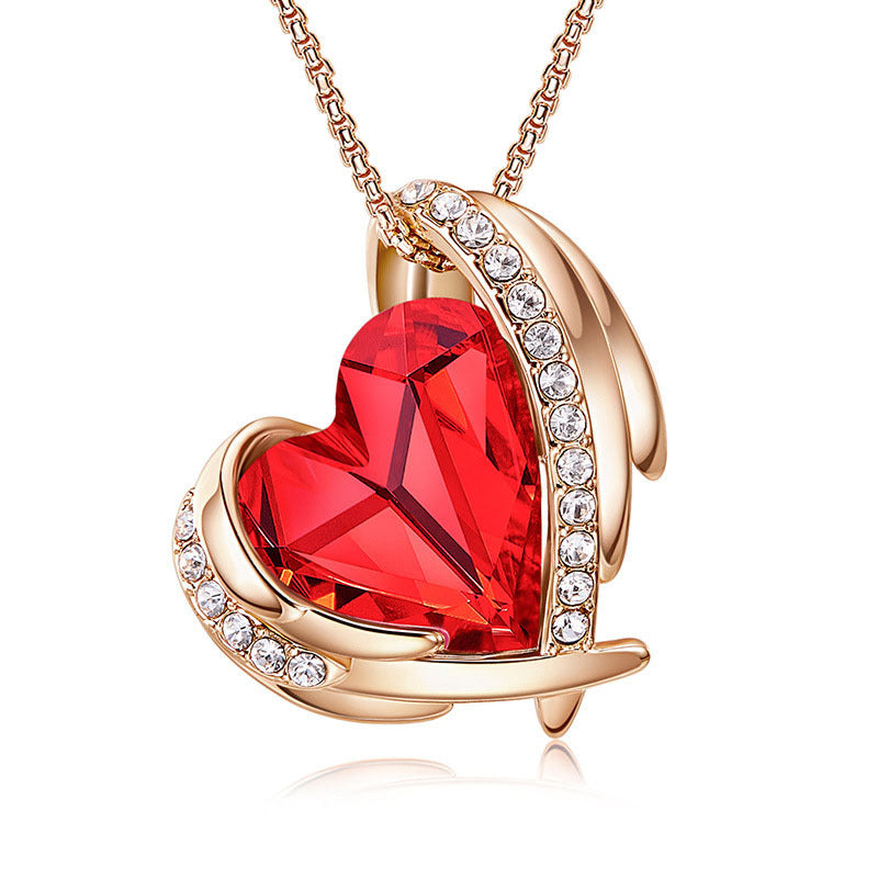 Collier ange pour femme, Niche créative, pendentif en cristal, collier Simple assorti avec tout