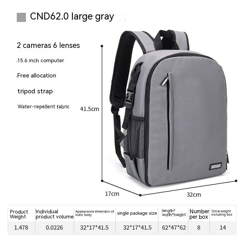Sac pour appareil photo reflex numérique décontracté, sac pour appareil photo en nylon de couleur unie
