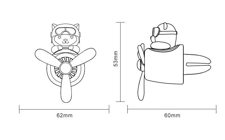 Husky – Clip de ventilation d'aromathérapie pour voiture, ornements de décoration