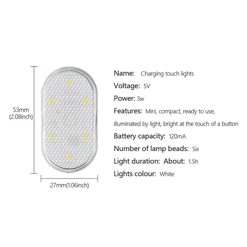 Lampe à capteur tactile sans câblage, libre de coller l'éclairage d'ambiance intégré
