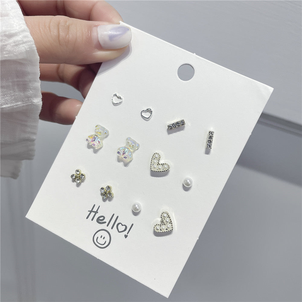 Boucles d'oreilles à tige en argent sterling pour femme