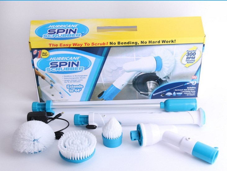 Brosse de nettoyage électrique rechargeable rétractable