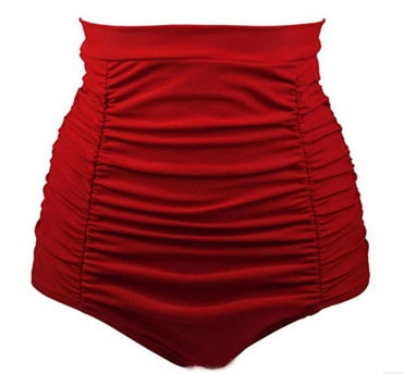 Bikini de cintura alta para mujer, traje de baño Sexy sólido alto, bragas ajustables, traje de baño de corte brasileño, bragas, ropa interior, traje de baño tipo Tanga