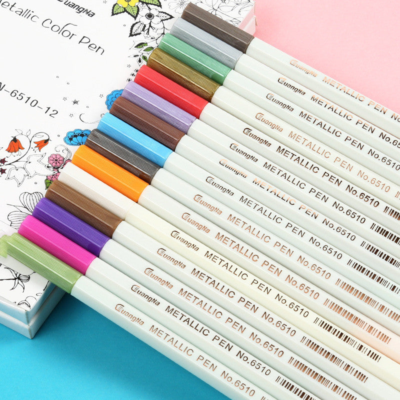 Color black card album color metal pen
