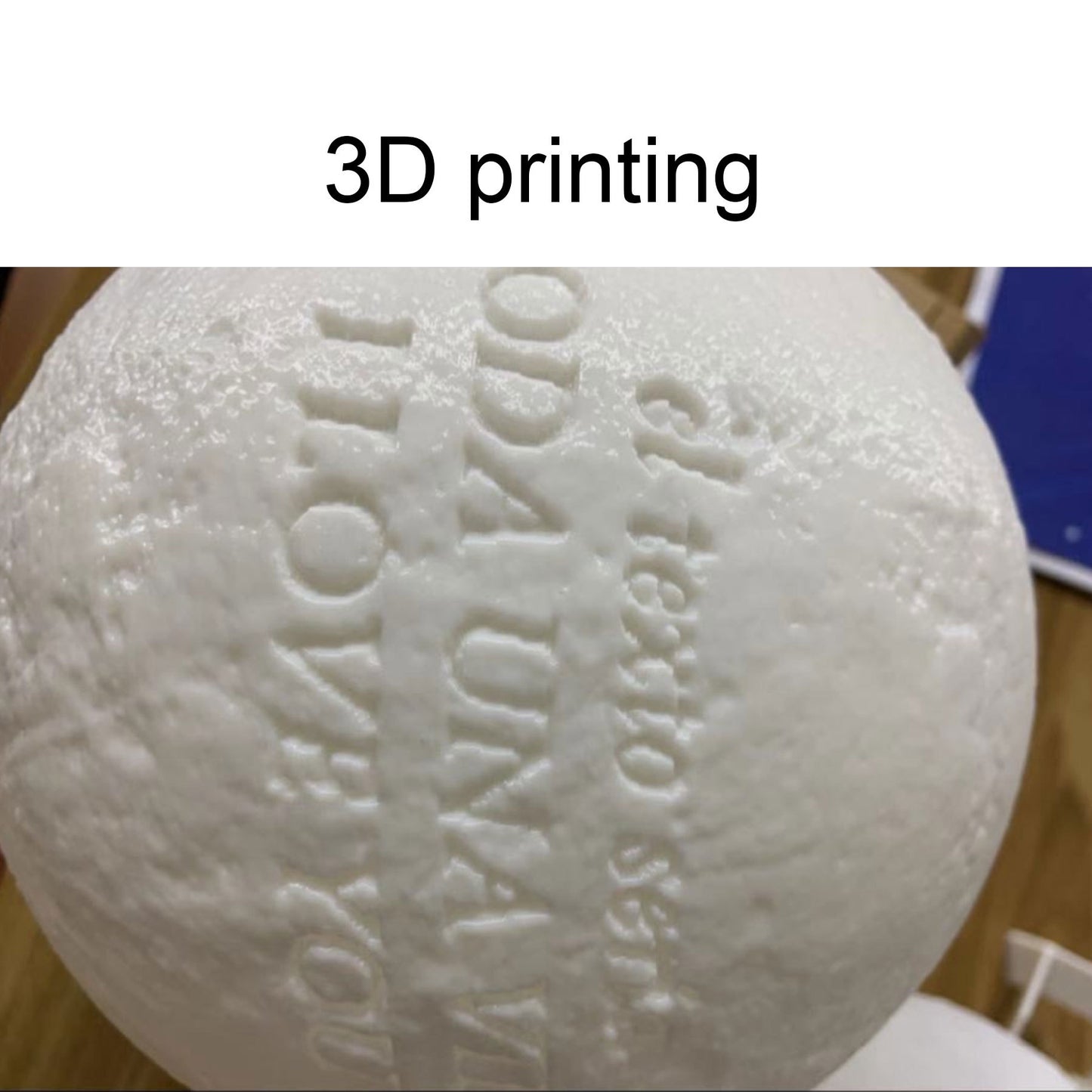 Rambery Lampe Lune Impression 3D Veilleuse Rechargeable 3 Couleurs Lampe de Contrôle du Robinet Lumières