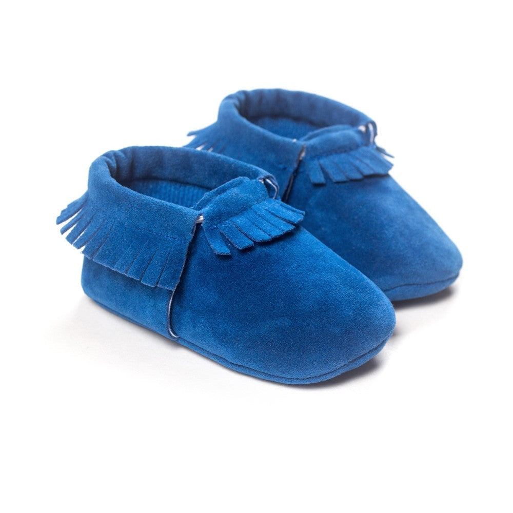 Chaussures de bébé nouveau-né en cuir suédé PU