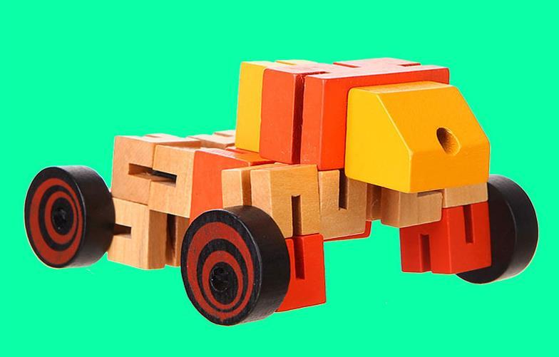 jouets robots en bois
