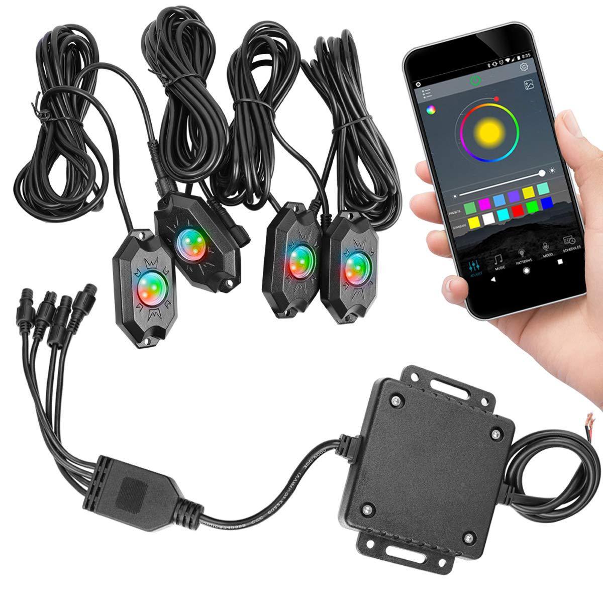 Lumière de dessous de voiture RVB à contrôle Bluetooth
