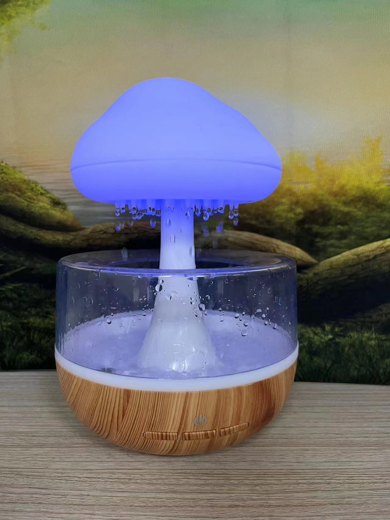 Venta al por mayor, lámpara de seta con Aroma de nube de lluvia, difusor de aceite esencial de aromaterapia, Micro humidificador, luz nocturna de nube de lluvia