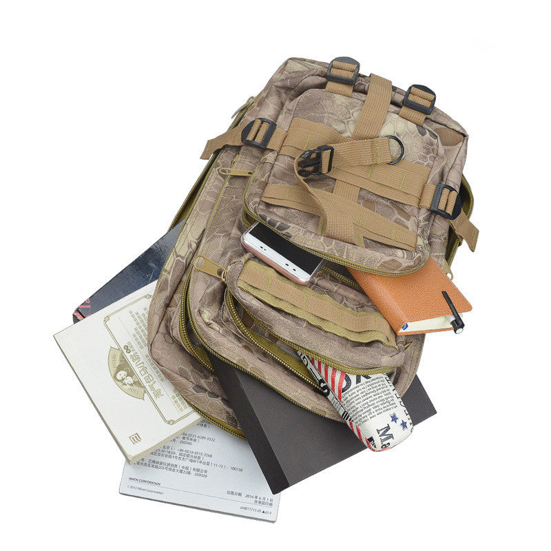 Mochila de camuflaje para deportes al aire libre, bolsa 3P mejorada, mochila de camuflaje, mochila táctica para viajes de acampada al aire libre