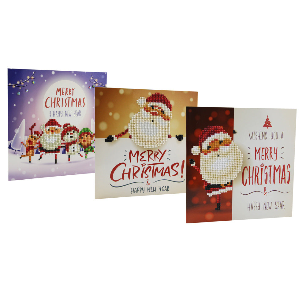 Cartes de vœux avec peinture diamant 5D, bricolage de noël, cartes postales d'anniversaire, dessin animé, Festival pour enfants, cartes de vœux brodées, cadeaux