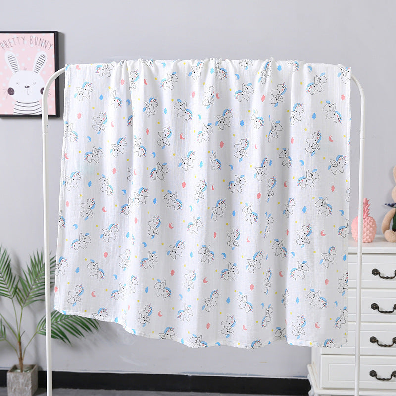 Serviette de bain en gaze double couche 110*120, serviette pour bébé