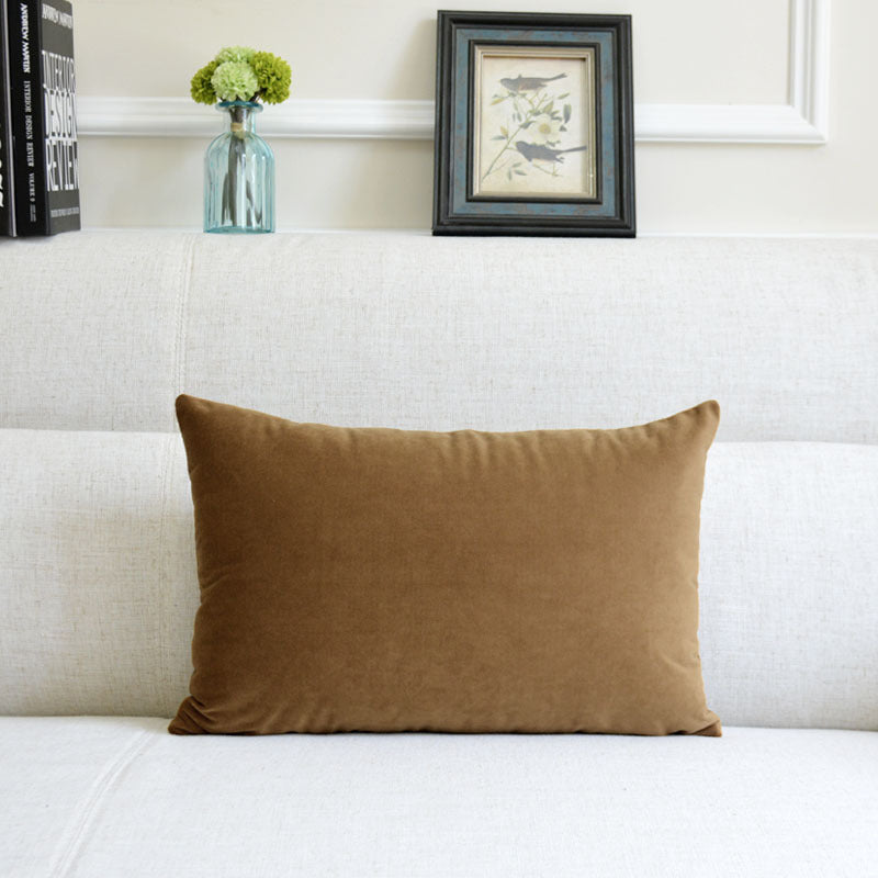 Coussin décoratif en velours pour canapé